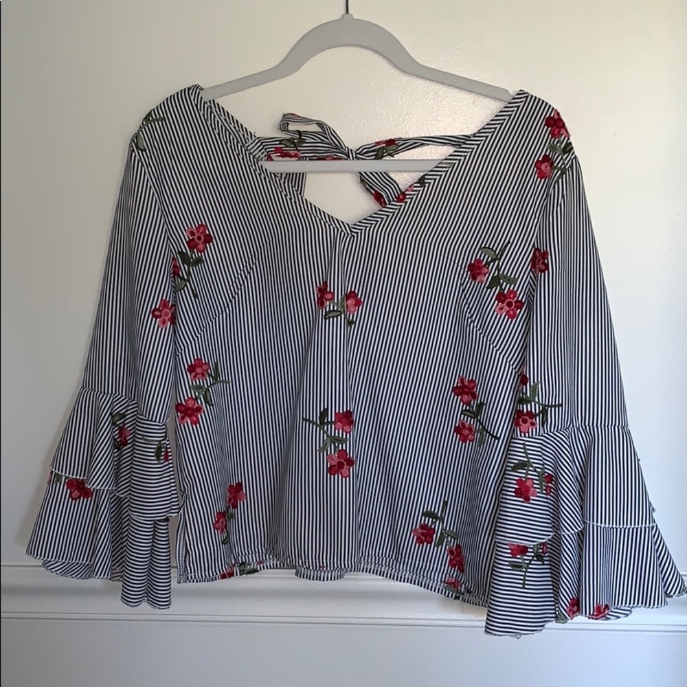Deep v-neck top